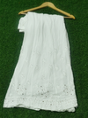 White Viscose Georgette Embroidered Palazzo