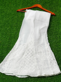 Lucknowi Chikankari Hand-Embroidered Georgette Sharara / Flared Bottom Wear