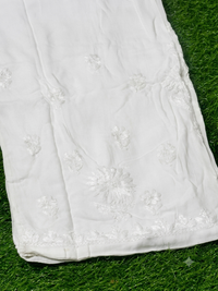Lucknowi Chikankari Hand-Embroidered Rayon Palazzo Pants
