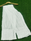 White Rayon Embroidered Palazzo Pants