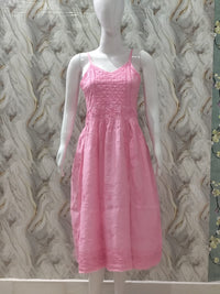 Chikankari Strip Single Dress