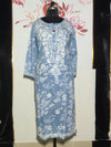 MYC Mal cotton Chikankari Kuri -Sky Blue