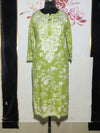 MYC Mal cotton Chikankari Kurti -Green