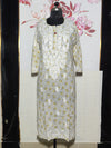 MYC Mal cotton Chikankari Kurti White and yellow