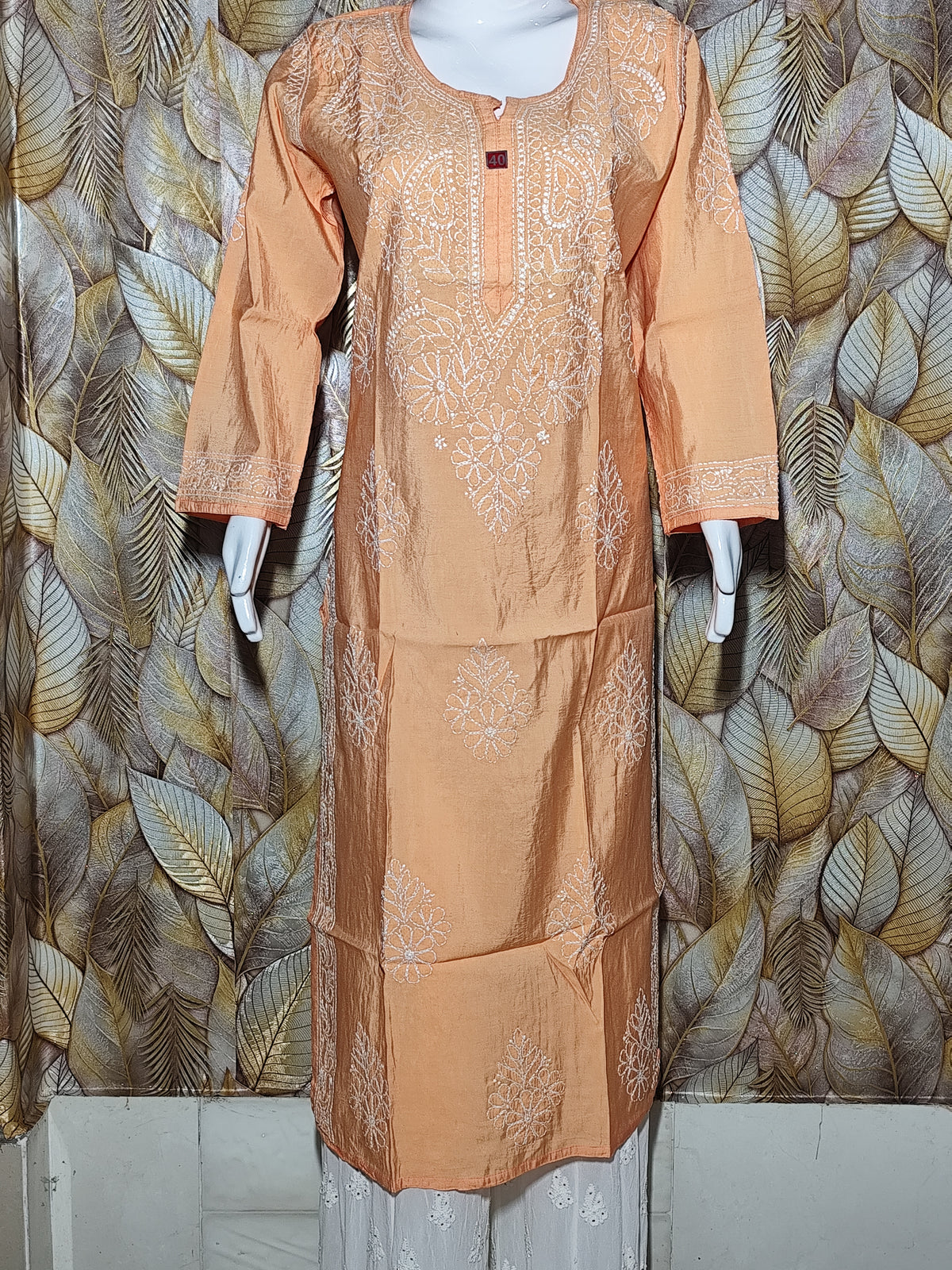Chandari Hand Embroidery Bhakhiya  - Beige