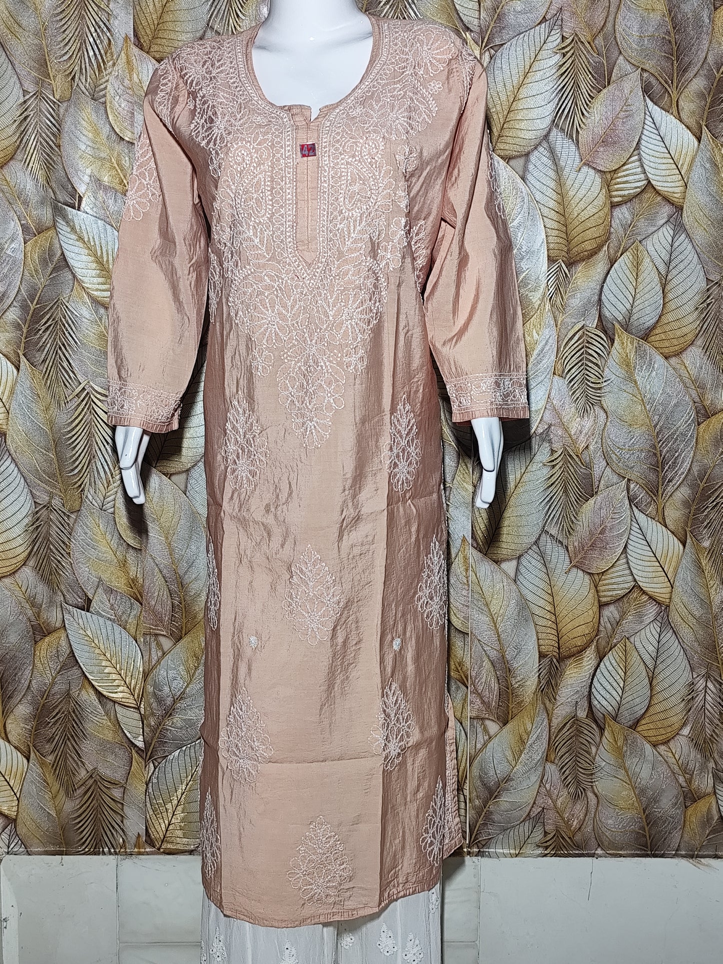 Chandari Hand Embroidery Bhakhiya - light Beige