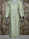 Chandari Hand Embroidery Bhakhiya Kurti - Silver Green