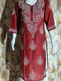 Chandari Hand Embroidery Bhakhiya _maroon