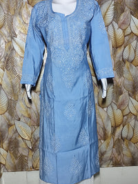 Chandari Hand Embroidery Bhakhiya Sky Blue