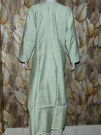 Chandari Hand Embroidery Bhakhiya  Silver Green