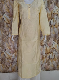 Chandari Hand Embroidery Bhakhiya - Golden Beige