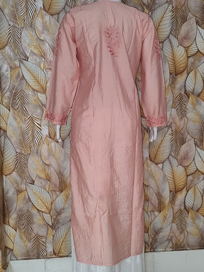 Chandari Kurti Tone To tone Ghas patti Work