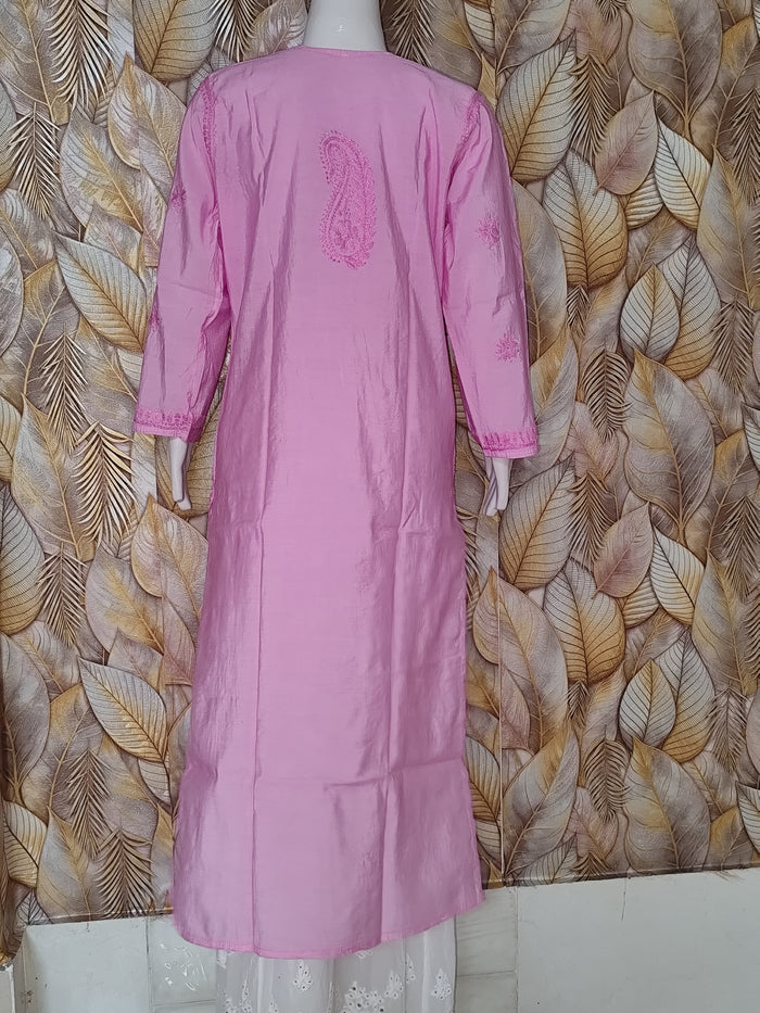 Chandari Kurti Tone To tone Ghas patti Work