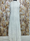 White Chikankari hand embroidered anarkali dupatta