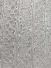 White Chikankari hand embroidered anarkali dupatta