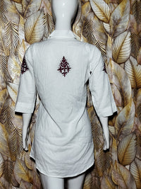 Chikankari Cotton Shirt For ladies
