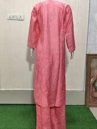 Elegant Pink Chanderi Kurta  Pant Set