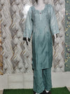 Powder Blue / Aqua Blue Chanderi Kurta Pant Set Omray