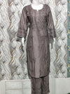 Taupe / Mushroom Brown Chanderi Kurta & Pant Set