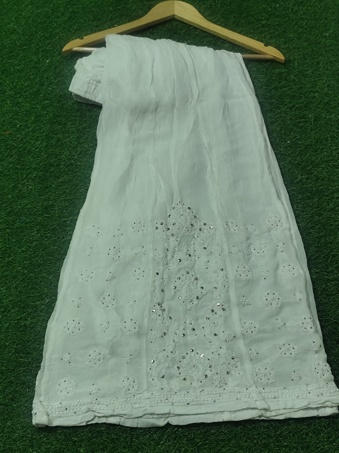 white Viscose Sharara / Flared Palazzo Fancy