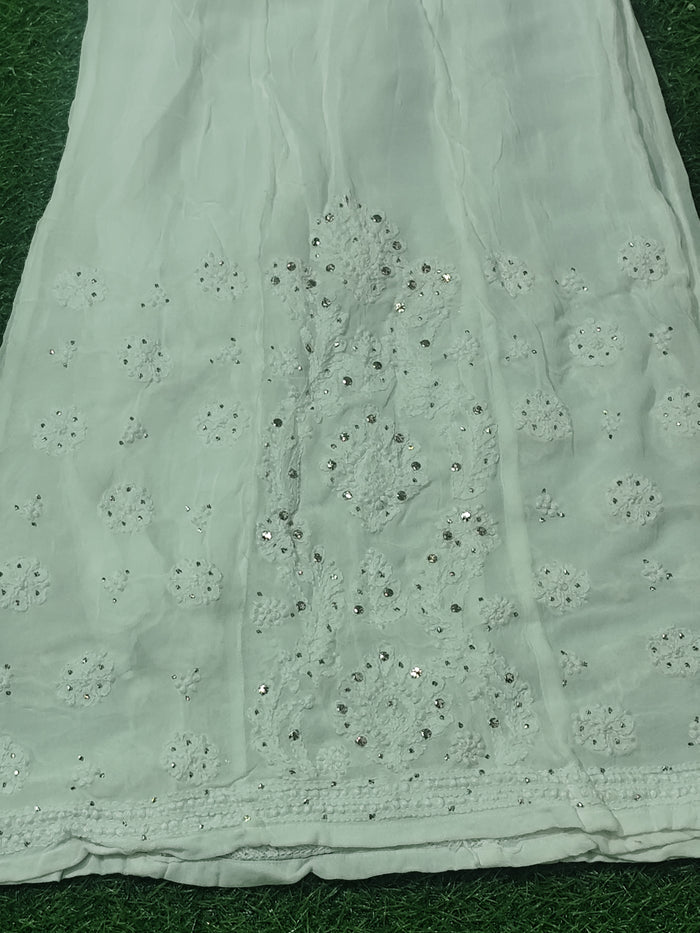 white Viscose Sharara / Flared Palazzo Fancy