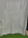 Steel Grey / Slate Cotton Chikankari Unstitched Kurta & Plazzo Fabric.