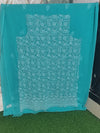 Teal Green / Sea Green Lucknowi Chikankari Hand-Embroidered Georgette Unstitched Suit Material with Dupatta