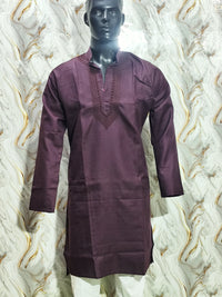 Embroidered Neck Cotton Kurta for Men | Traditional Festive Wear