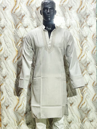 Embroidered Neck Cotton Kurta for Men | Traditional Festive Wear