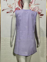 Women's Sleeveless Cotton Lucknowi Chikankari Short Kurti