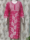 Rayon Chikankari Kurti – Handcrafted Lucknowi Embroidery