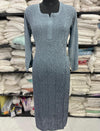 Steel Grey Viscose Georgette Resham Embroidered Kurti