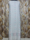 Hand Embroidered White&nbsp;Viscose&nbsp;Georgette Lucknowi Chikankari&nbsp;Unstitched&nbsp;Kurta&nbsp;Dupatta Set&nbsp;