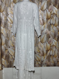 Chikankari Viscous Anarkali Stiched with Mukesh Work