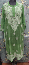 Georgette Chikankari Dupatta | Gala Booti & Daman Embroidery | Lucknowi Craft