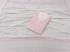 White Mul Chanderi Suit Piece with Baby Pink Chikankar